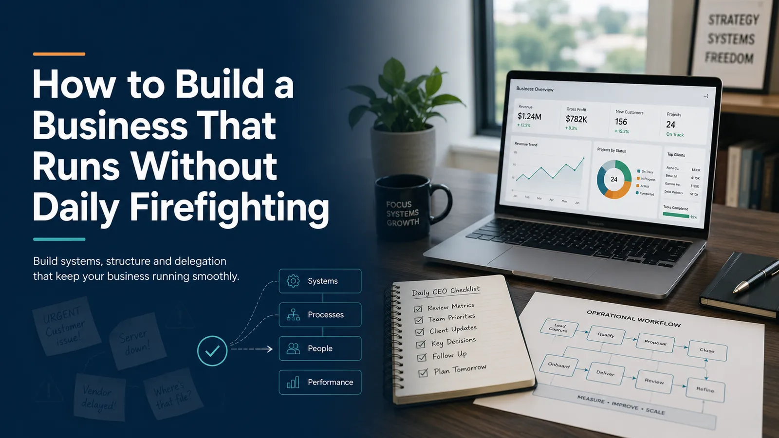 A business running to routine rather than daily firefighting